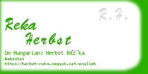 reka herbst business card